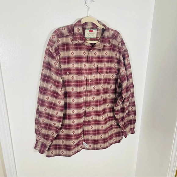 Levi's Jeanswear Vintage Oversized Button Front Shirt Jacket Western Workwear - Picture 3 of 12